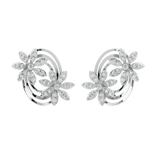 Anais Round Diamond Stud Earrings